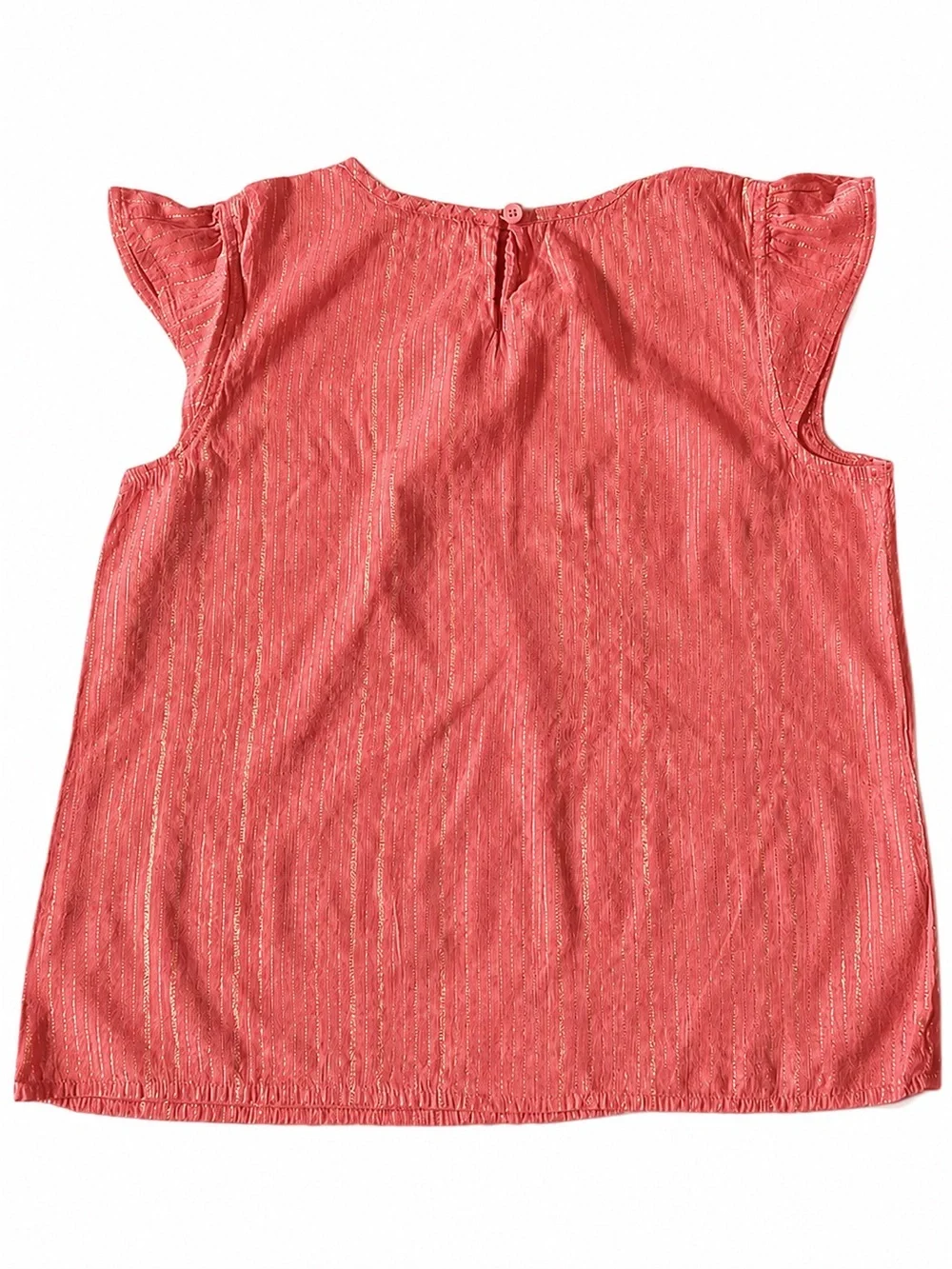 The Children’s Place Girls Coral Metallic Stripe Flutter Sleeve Blouse Top 16